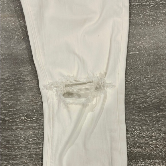 Women’s White Size 25 Hudson Distressed Super Skinny Midrise Ankle Nico Jeans - Picture 4 of 10